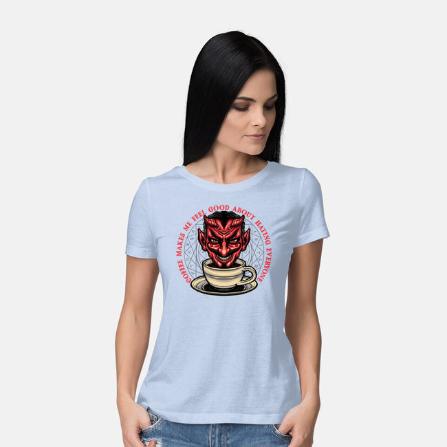 The Coffee Devil-womens basic tee-momma_gorilla
