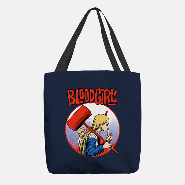 Blood Girl-none basic tote bag-joerawks