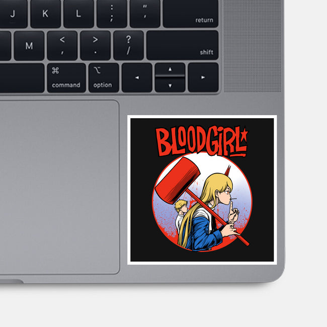 Blood Girl-none glossy sticker-joerawks