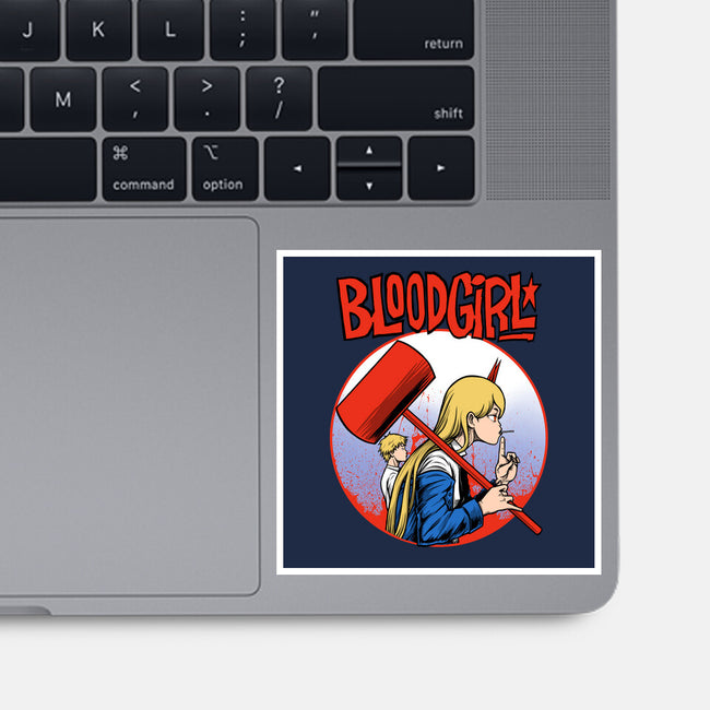Blood Girl-none glossy sticker-joerawks