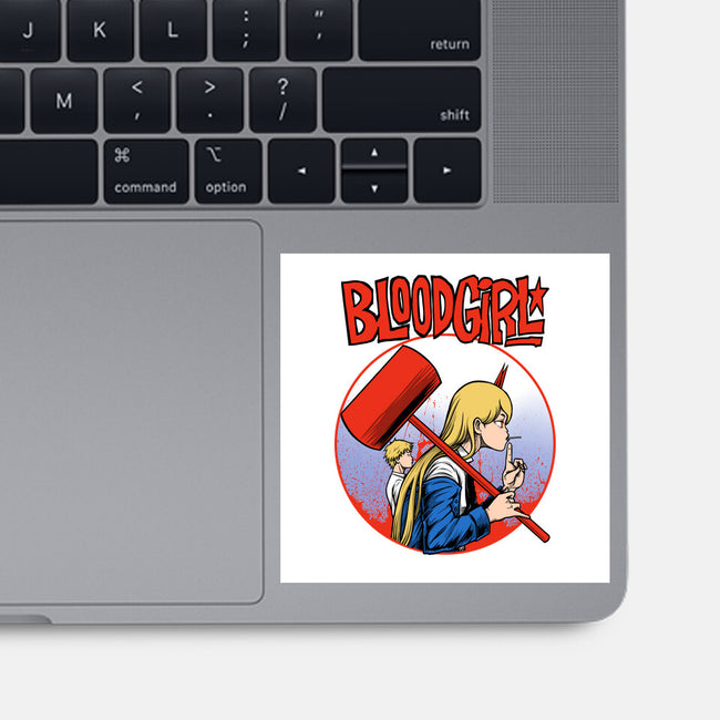 Blood Girl-none glossy sticker-joerawks