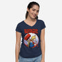 Blood Girl-womens v-neck tee-joerawks