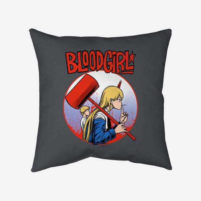 Blood Girl-none removable cover w insert throw pillow-joerawks