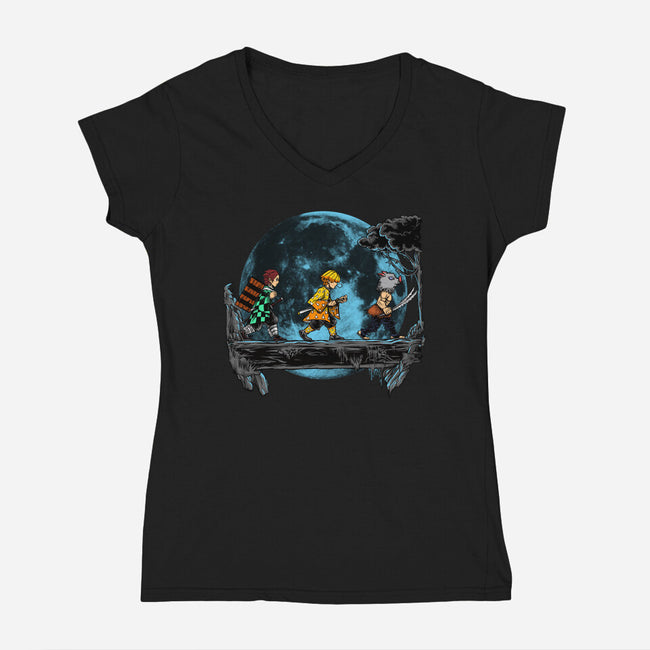 Hakuno Yaiba-womens v-neck tee-joerawks