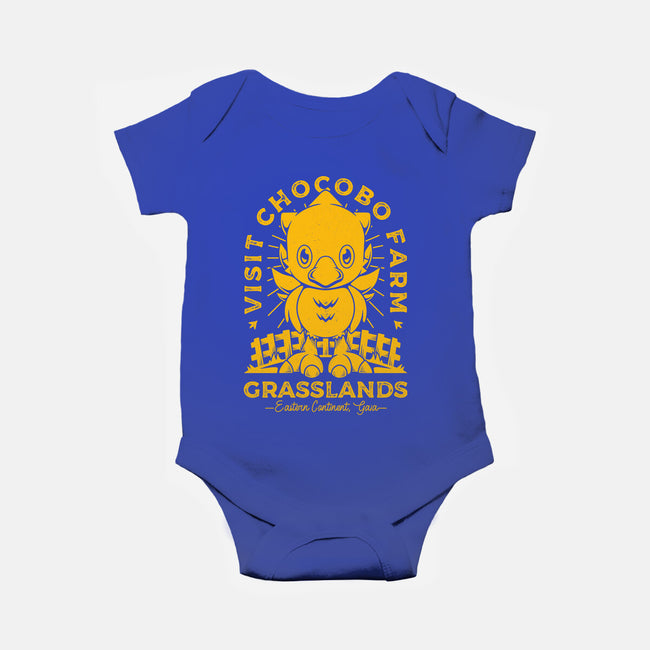 Grasslands Area Farm-baby basic onesie-Alundrart