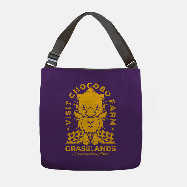 Grasslands Area Farm-none adjustable tote bag-Alundrart