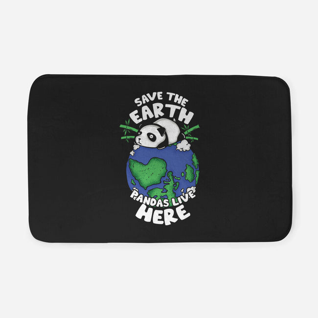 Pandas Live Here-none memory foam bath mat-turborat14