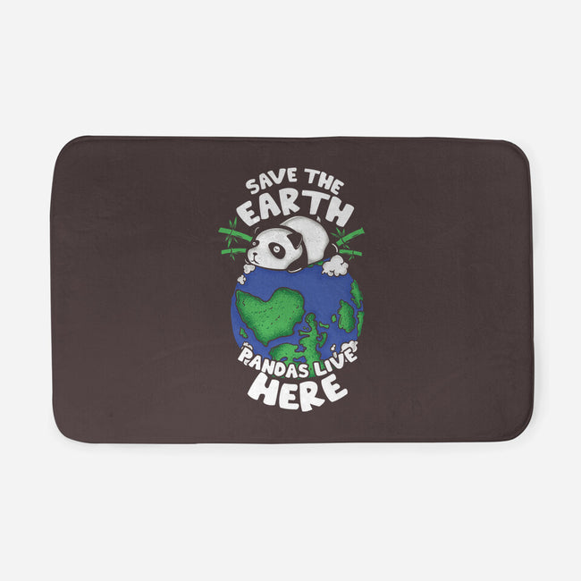 Pandas Live Here-none memory foam bath mat-turborat14