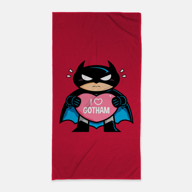 I Heart Gotham-none beach towel-krisren28