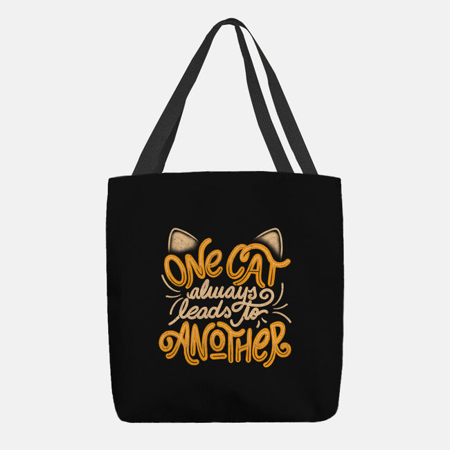 One Cat Always Leads To Another-none basic tote bag-eduely
