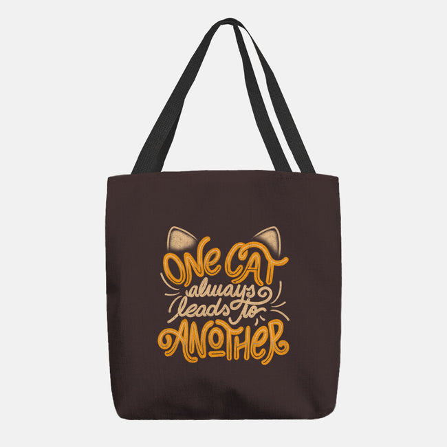 One Cat Always Leads To Another-none basic tote bag-eduely