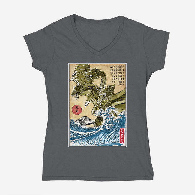 The King Of Terror In Japan-womens v-neck tee-DrMonekers