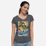 The King Of Terror In Japan-womens v-neck tee-DrMonekers