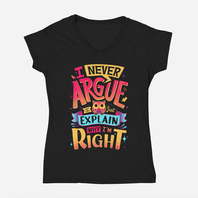 I Know I'm Right-womens v-neck tee-Snouleaf