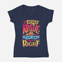 I Know I'm Right-womens v-neck tee-Snouleaf