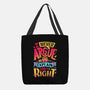 I Know I'm Right-none basic tote bag-Snouleaf