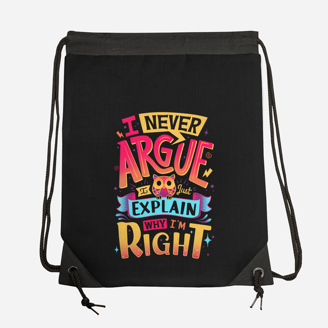 I Know I'm Right-none drawstring bag-Snouleaf