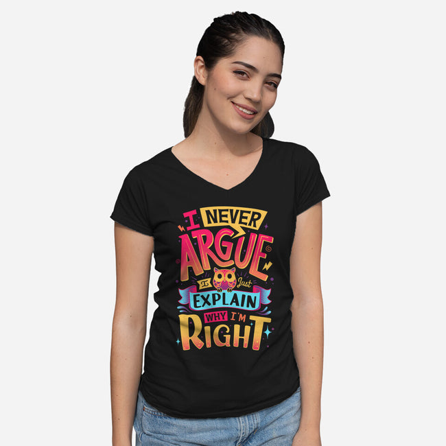 I Know I'm Right-womens v-neck tee-Snouleaf