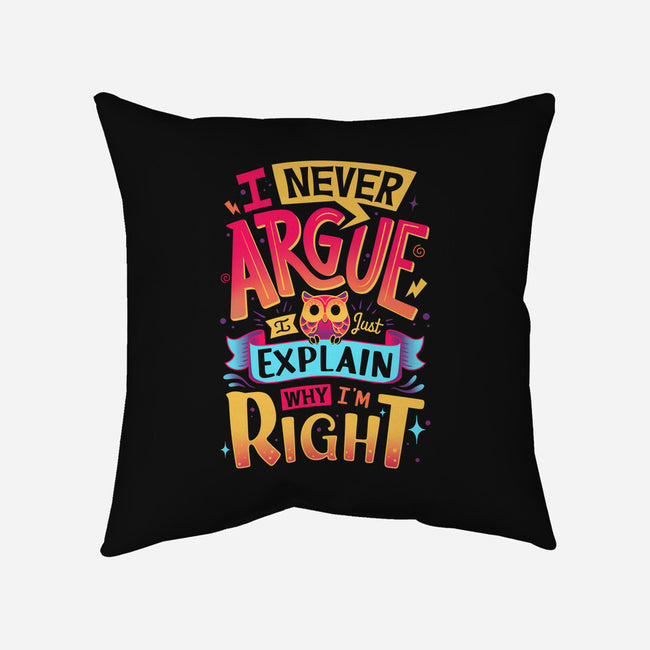 I Know I'm Right-none removable cover throw pillow-Snouleaf