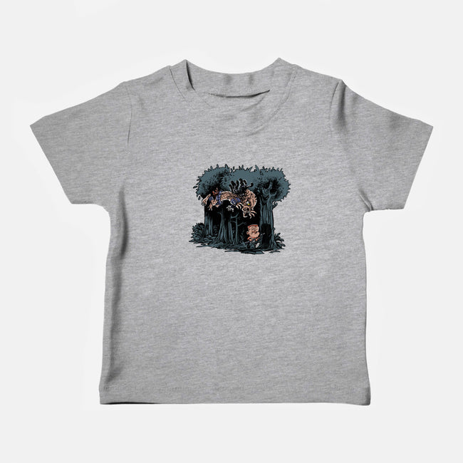 Arnie And Predator-baby basic tee-zascanauta