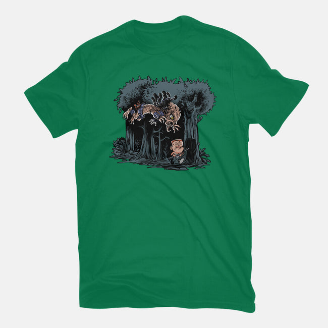 Arnie And Predator-womens fitted tee-zascanauta