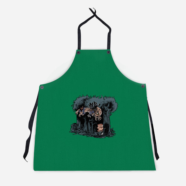 Arnie And Predator-unisex kitchen apron-zascanauta