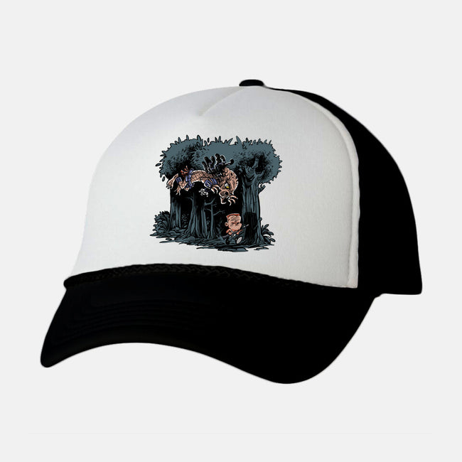 Arnie And Predator-unisex trucker hat-zascanauta