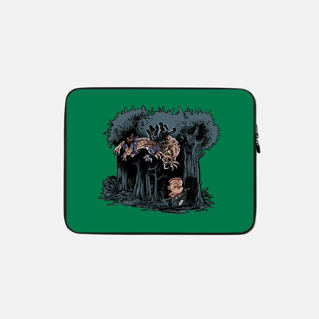 Arnie And Predator-none zippered laptop sleeve-zascanauta