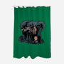 Arnie And Predator-none polyester shower curtain-zascanauta