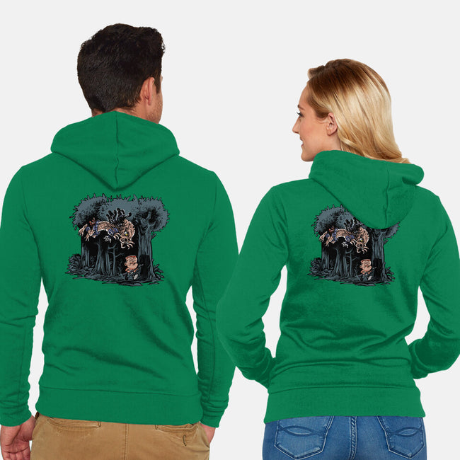 Arnie And Predator-unisex zip-up sweatshirt-zascanauta