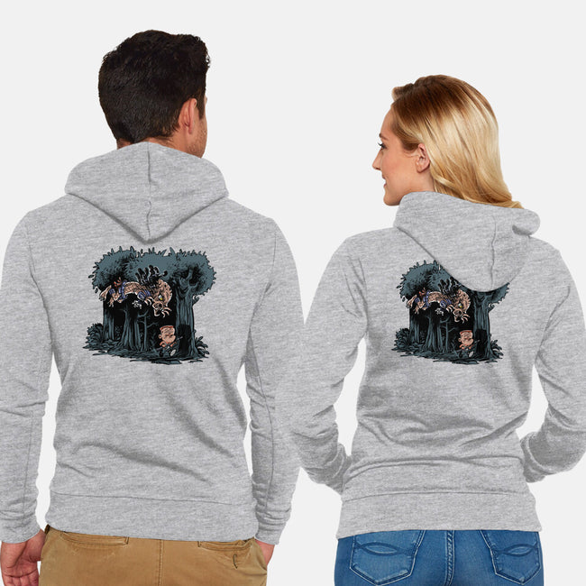 Arnie And Predator-unisex zip-up sweatshirt-zascanauta