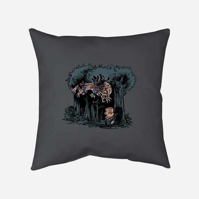 Arnie And Predator-none removable cover w insert throw pillow-zascanauta
