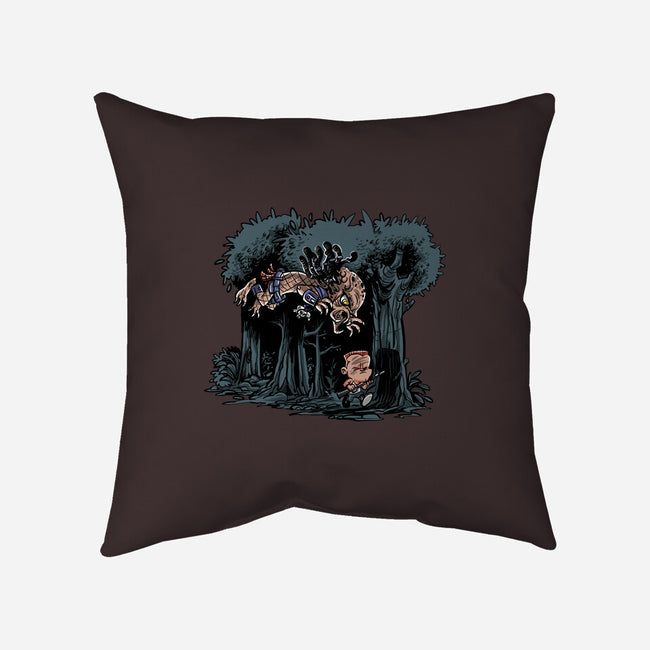 Arnie And Predator-none removable cover w insert throw pillow-zascanauta