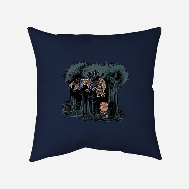 Arnie And Predator-none removable cover w insert throw pillow-zascanauta