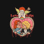 Love Kills-none removable cover w insert throw pillow-Green Devil