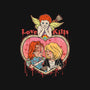 Love Kills-womens basic tee-Green Devil