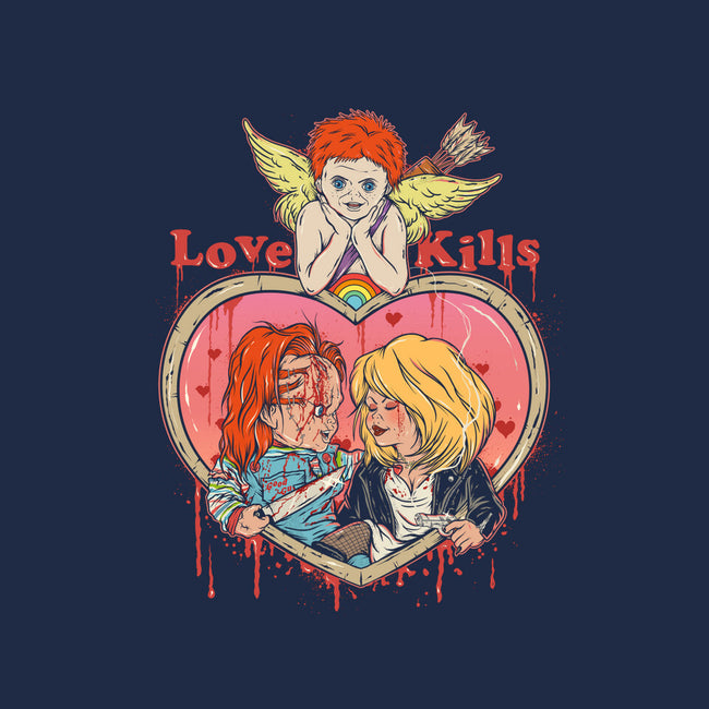 Love Kills-womens basic tee-Green Devil
