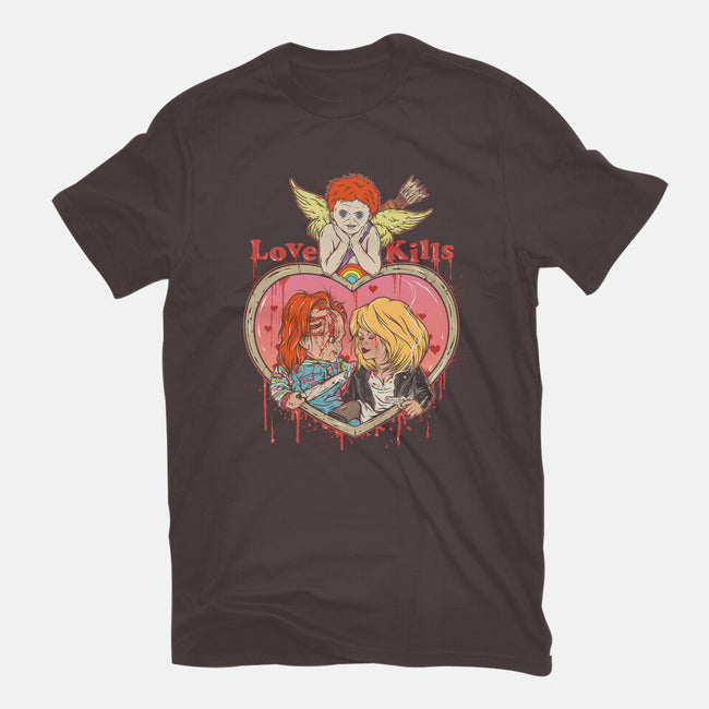 Love Kills-womens basic tee-Green Devil