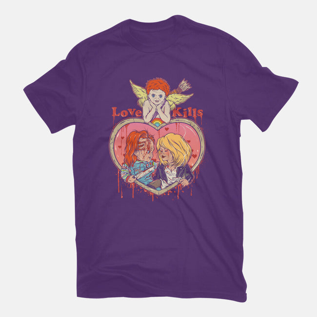 Love Kills-mens basic tee-Green Devil