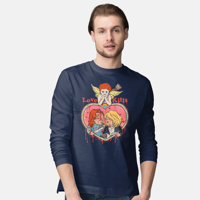 Love Kills-mens long sleeved tee-Green Devil