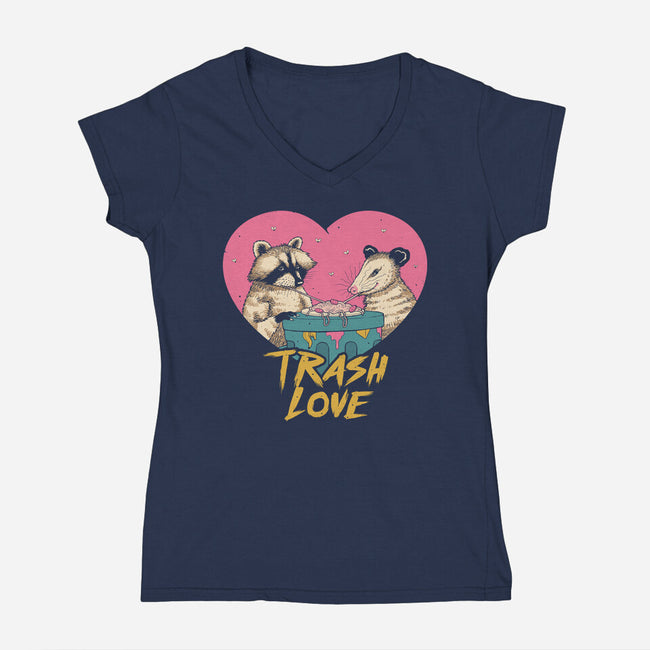 Trash Love-womens v-neck tee-vp021