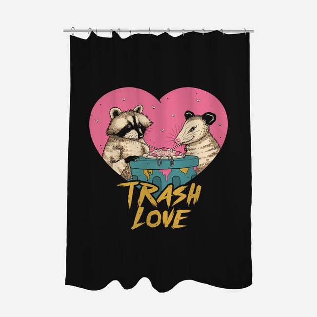 Trash Love-none polyester shower curtain-vp021