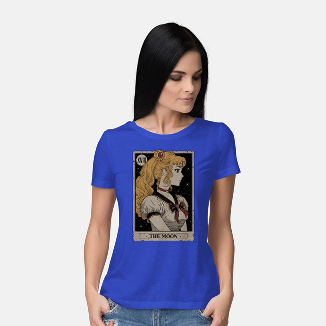 The Moon Tarot-womens basic tee-Hafaell