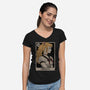 The Moon Tarot-womens v-neck tee-Hafaell