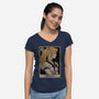 The Moon Tarot-womens v-neck tee-Hafaell