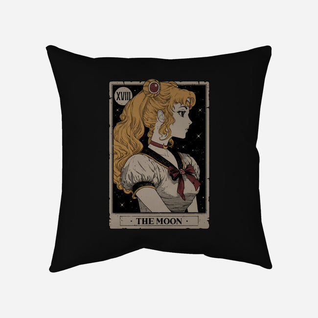 The Moon Tarot-none removable cover w insert throw pillow-Hafaell