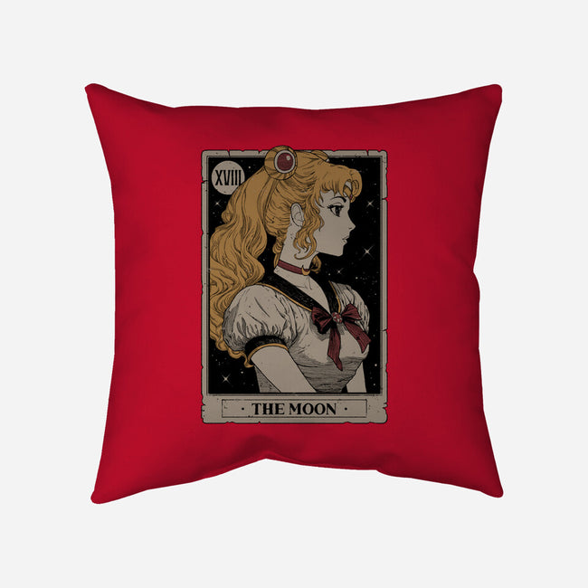 The Moon Tarot-none removable cover w insert throw pillow-Hafaell