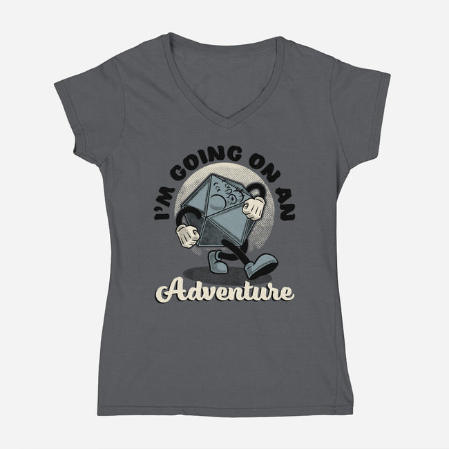Going On An Adventure-womens v-neck tee-Studio Mootant