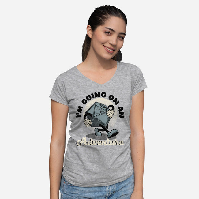 Going On An Adventure-womens v-neck tee-Studio Mootant