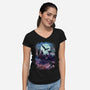 Magic World-womens v-neck tee-fanfabio